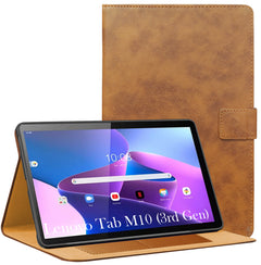 For Lenovo Tab M10 Gen 3 (TB328XU) Flip Cover Folio Cover 10.1 Inch (PU Leather | Multi-Angle Smart Stand | Card Storage Slots | Silicone Back Pouch)