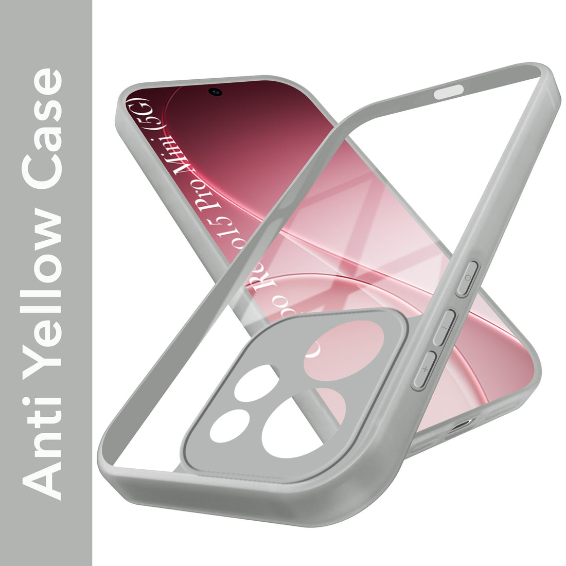 For Oppo Reno15 Pro Mini 5G | Oppo Reno 15 Pro Mini 5G Back Cover Case Ultra-Hybrid (Lifetime Anti Yellow | Anti Scratch | Crystal Clear Shockproof)