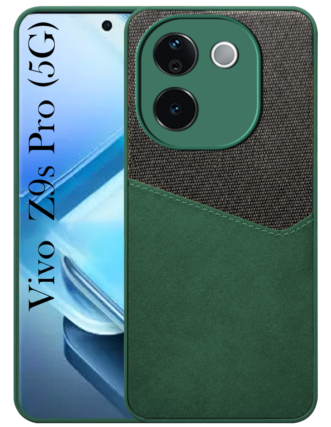 For Vivo iQOO Z9s Pro Back Cover Case (Dual PU Leather Stitch | Professional Minimalist | Soft and Flexible)