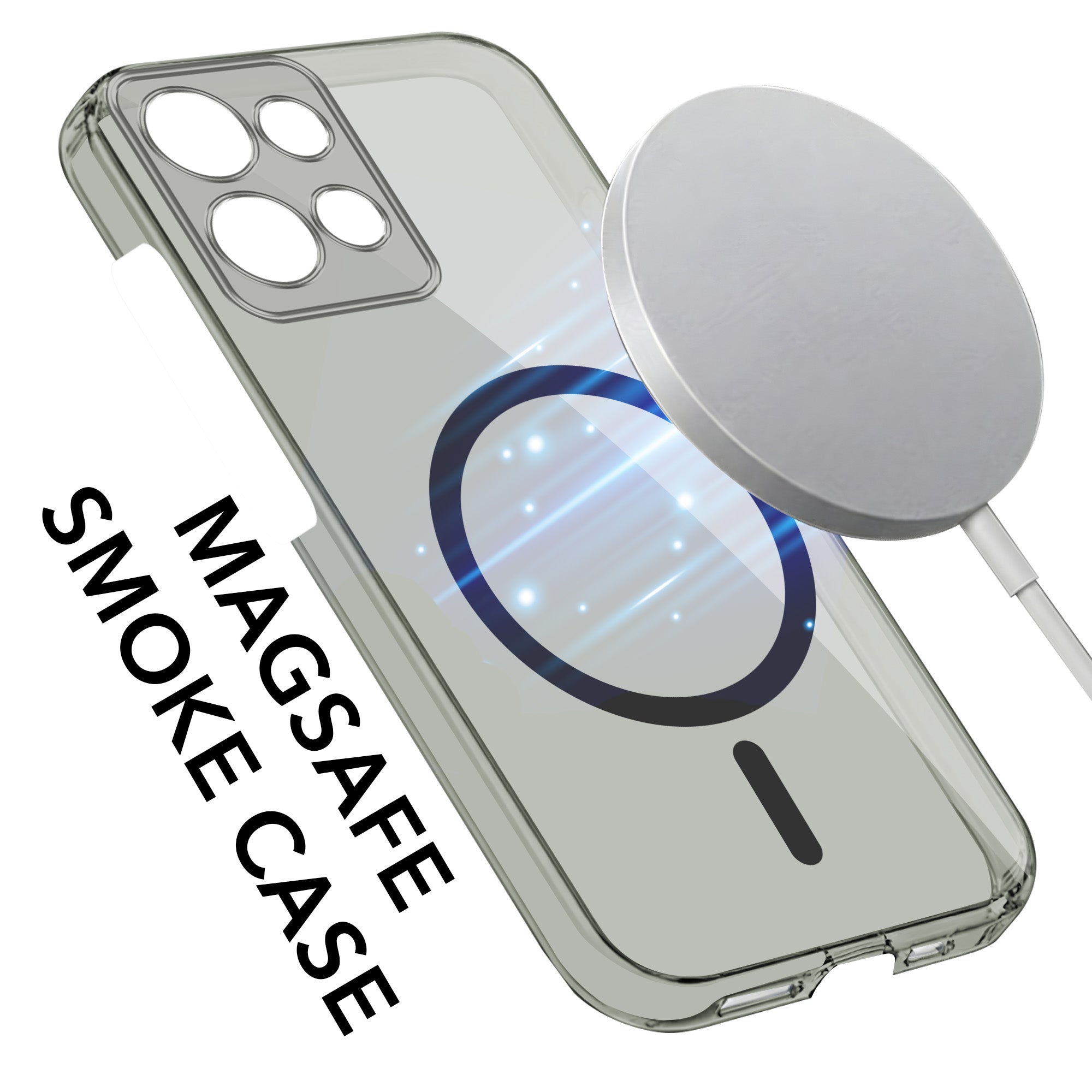 For Motorola Moto Edge 50 5G Back Cover Case Lifetime Anti-Yellow MagSafe Compatible Clear (Sleek Hard Crystal | Shockproof and Camera Protection)