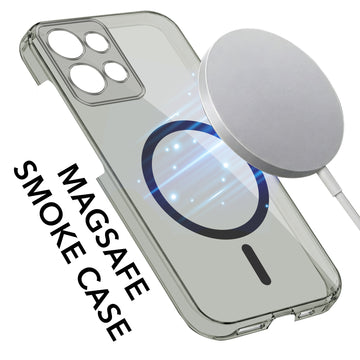 For Motorola Moto Edge 50 5G Back Cover Case Lifetime Anti-Yellow MagSafe Compatible Clear (Sleek Hard Crystal | Shockproof and Camera Protection)