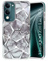 ForVivo iQOO Z10 Lite Back Cover Case Compatible With ( Dual Design Glitter Sparkle and Detachable Diamond Print Case | Soft and Flexible)