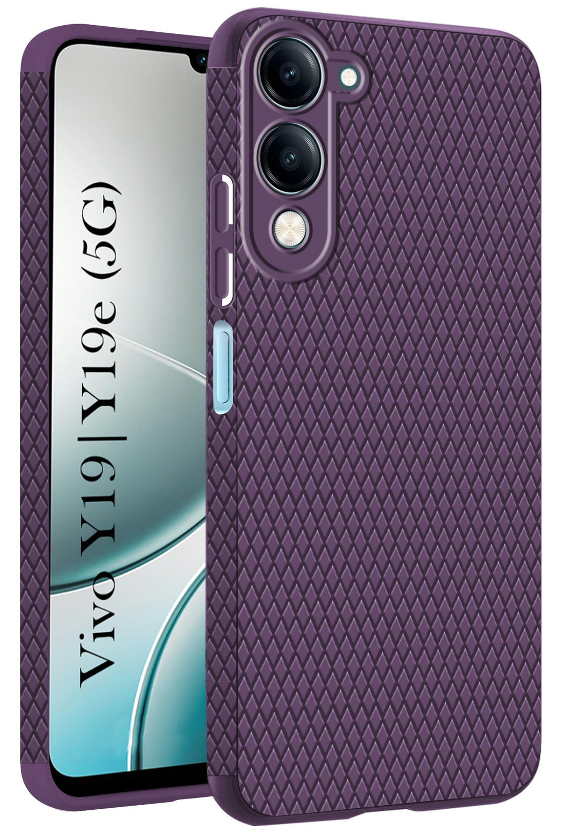 For Vivo Y19 | Vivo Y19e | Vivo T4 Lite Back Cover Case (Liquid Silicone | Side Grip | Camera Protection)