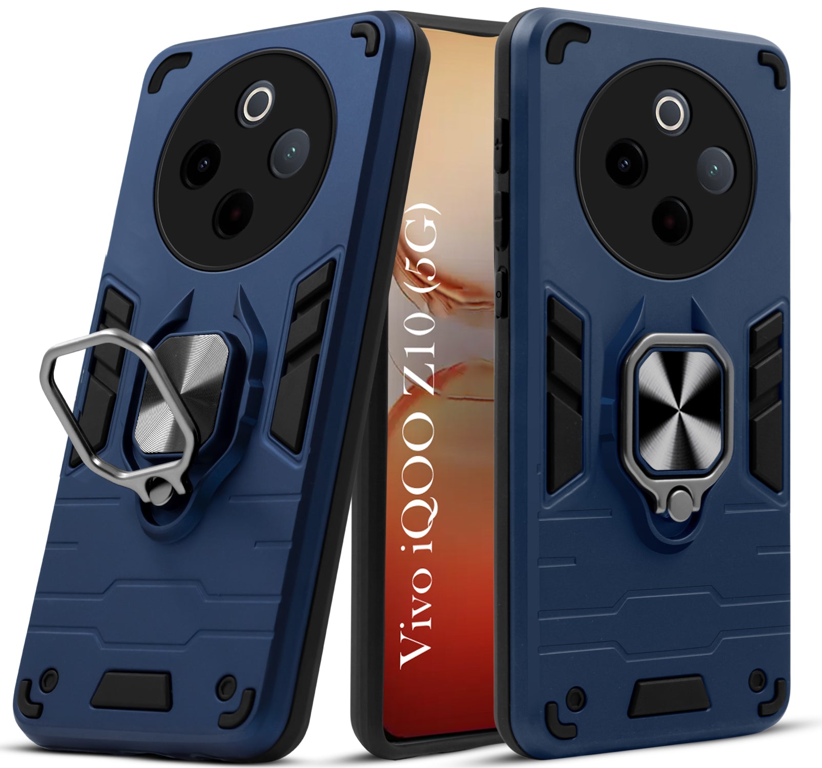 For Vivo iQOO Z10 Back Cover Case (Shockproof Polycarbonate Dual