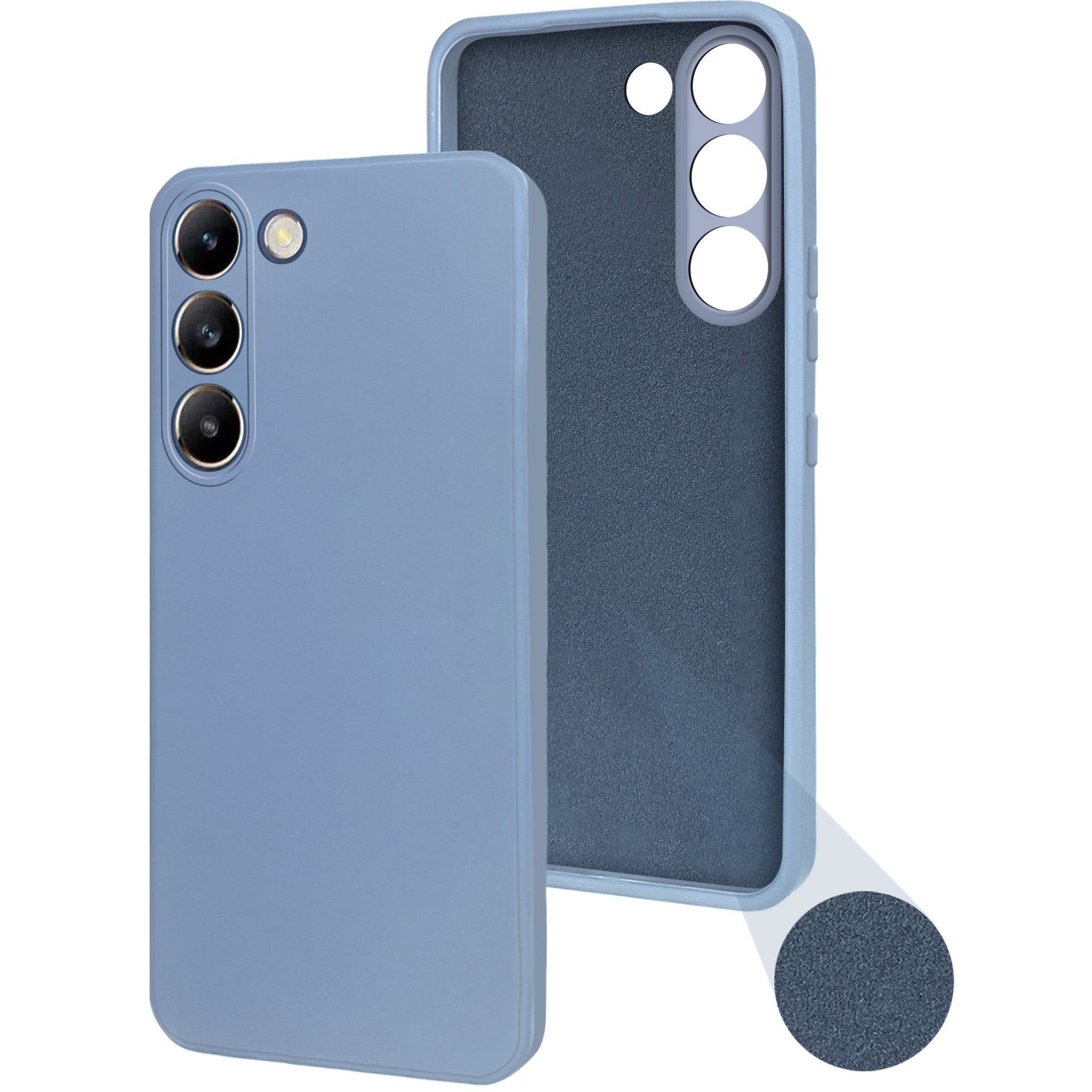 For Vivo T3 5G Back Cover Case (Matte Finish Silicone with Inside Fiber Cloth)