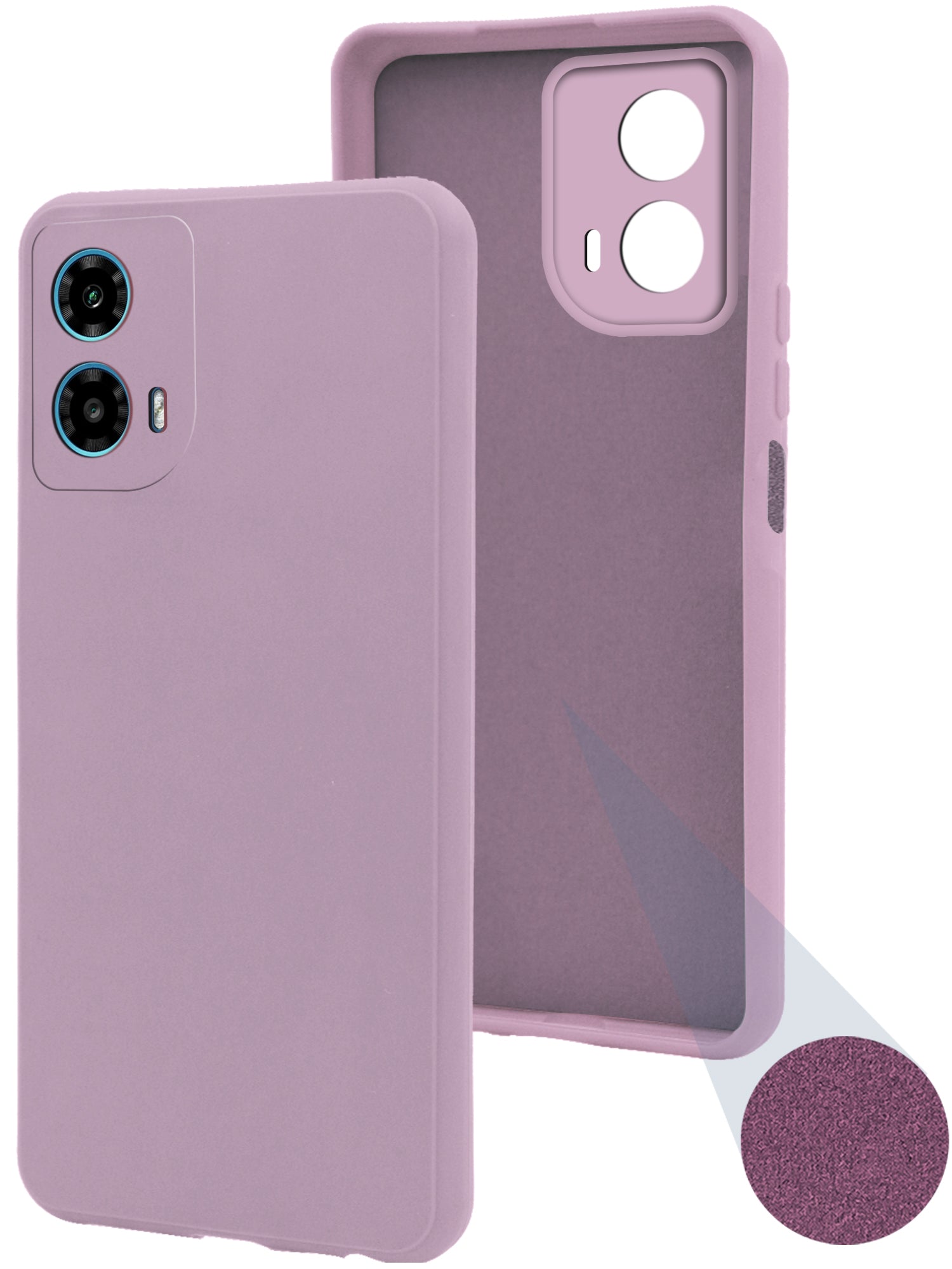 For Motorola Moto G34 5G Back Cover Case (Matte Finish Silicone with Inside Fiber cloth)