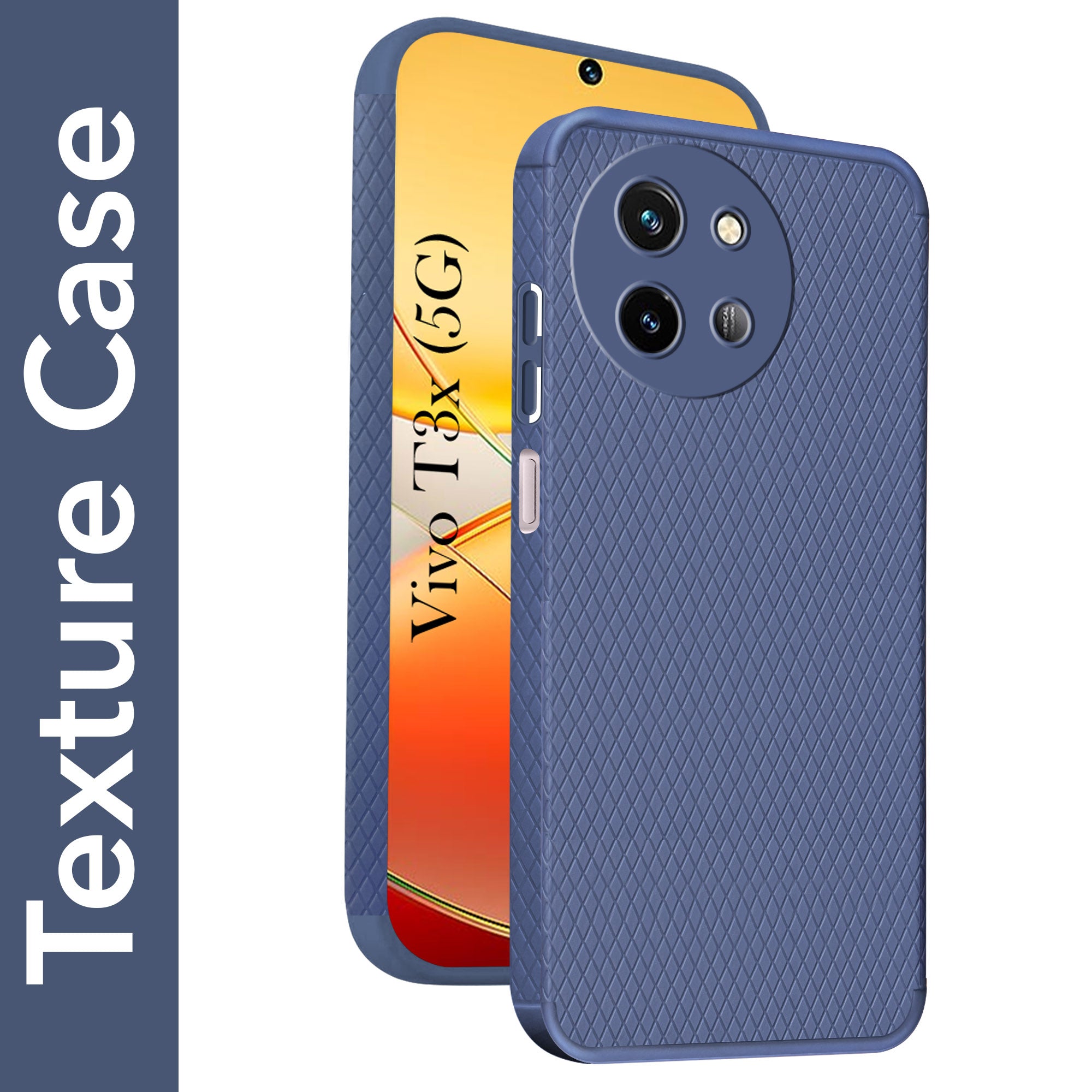 For Vivo T3x 5G Back Cover Case (Liquid Silicone | Side Grip | Camera Protection)