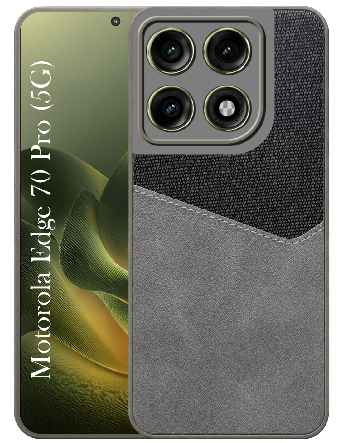 For Motorola Moto Edge 70 Pro Back Cover Case (Dual PU Leather Stitch | Professional Minimalist | Soft and Flexible)