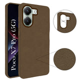 For Poco X7 Pro 5G Back Cover Case (Glass Like Camera Protection | Leather Feel | Minimalist Professional Grip)