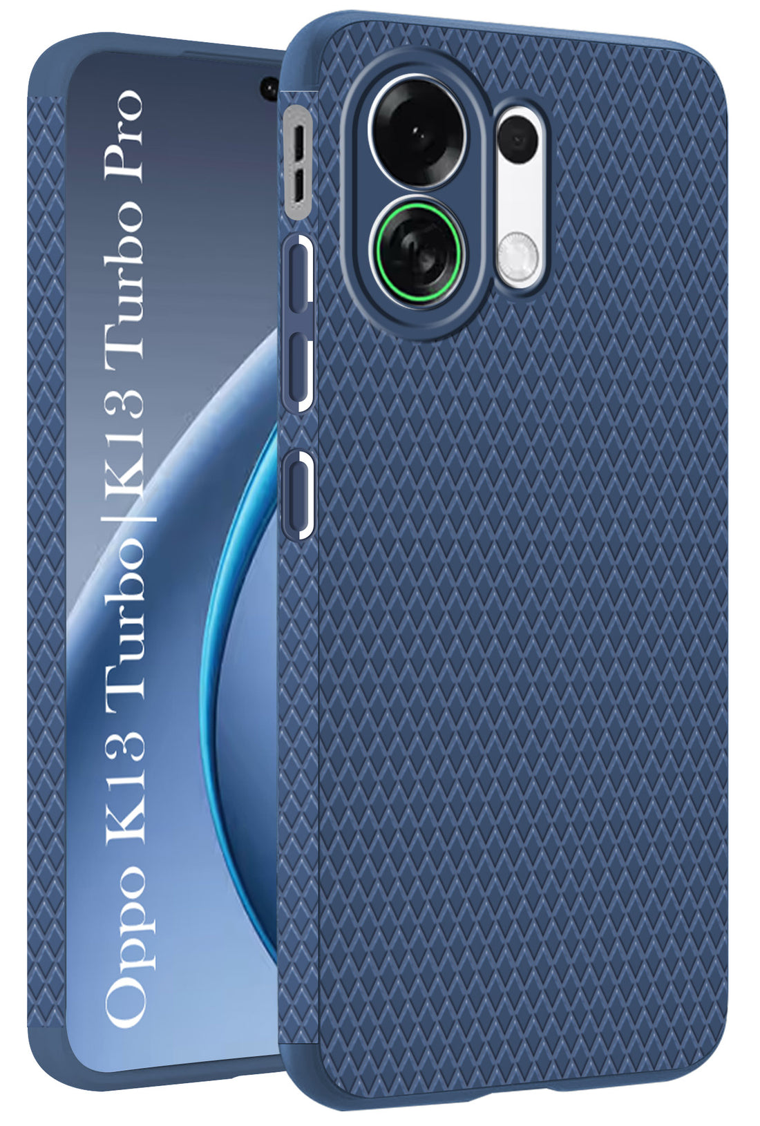 For Oppo K13 Turbo | Oppo K13 Turbo Pro Back Cover Case (Camera Protection | Side Grip Texture | Soft and Flexible)