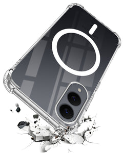 For Samsung Galaxy S25 Edge Back Cover Shockproof Crystal-Clear (Magsafe Wireless Support | Drop & Camera Protection | Hard Polycarbonate)