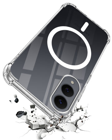 For Samsung Galaxy S25 Edge Back Cover Shockproof Crystal-Clear (Magsafe Wireless Support | Drop & Camera Protection | Hard Polycarbonate)