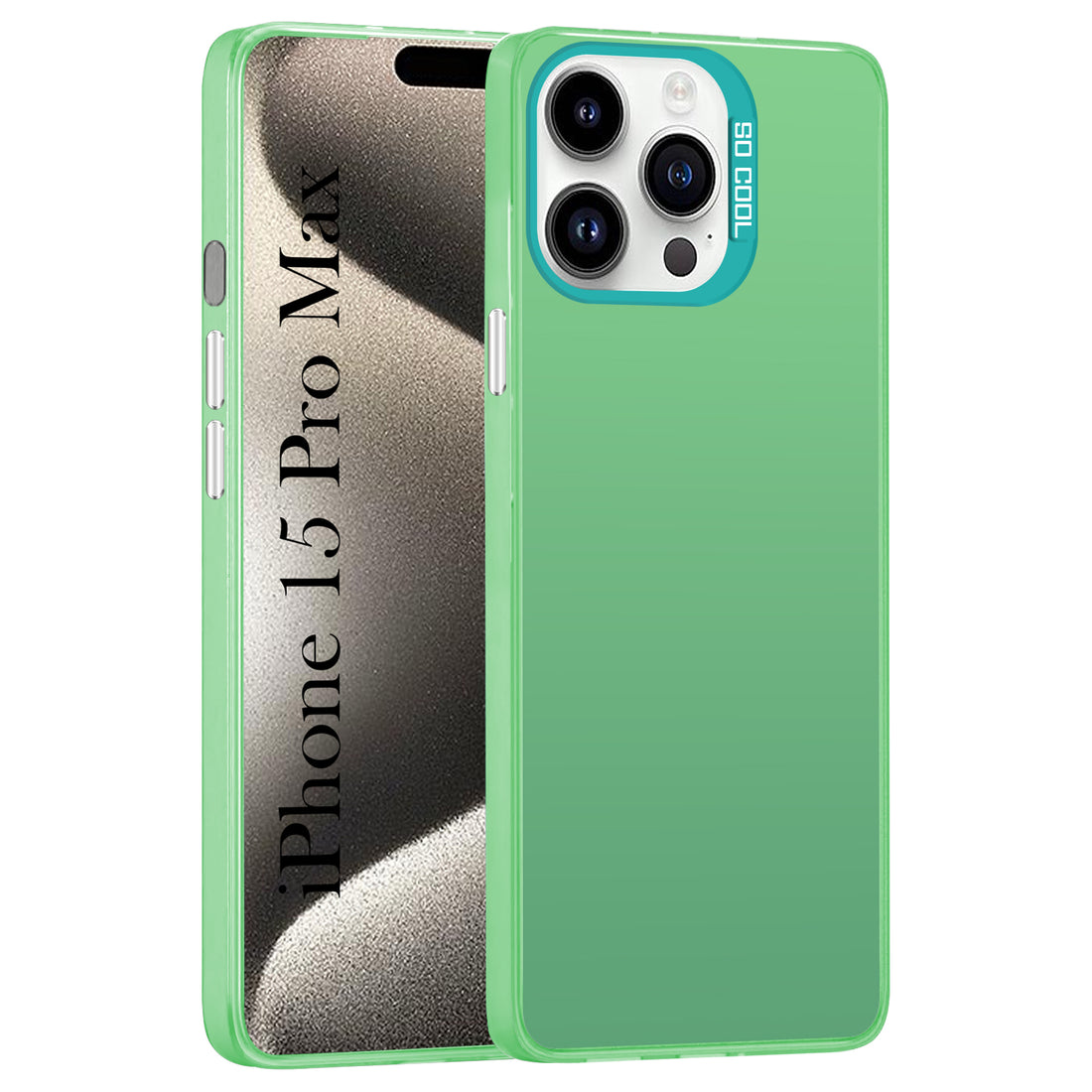 For iPhone 15 Pro Max Hard Back Cover Case (Velvet Touch | Professional Glossy Finish | Camera Protection Bump)