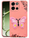 For Oneplus Nord 6 Back Cover Case (Soft Butterfly Embroidery | Women Teen Girls | Camera Protection| Matte Silicone)