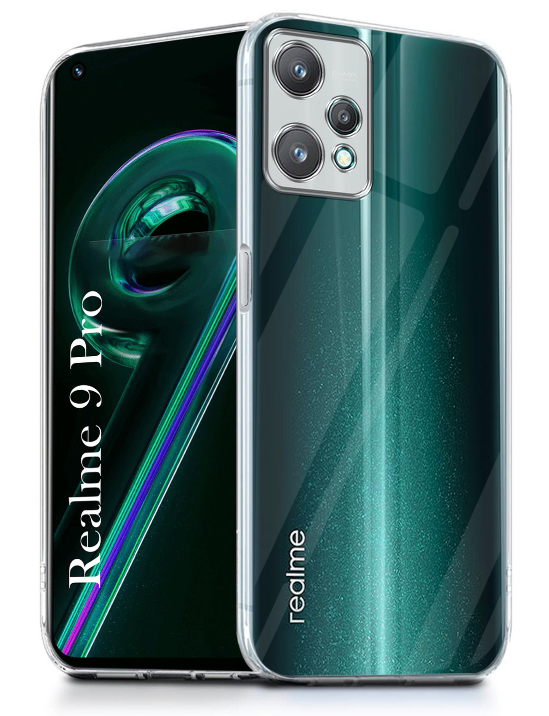 For Realme 9 Pro Back Cover ( Silicone Clear Shockproof Case with Camera Protection | Soft and Flexible | Transparent)