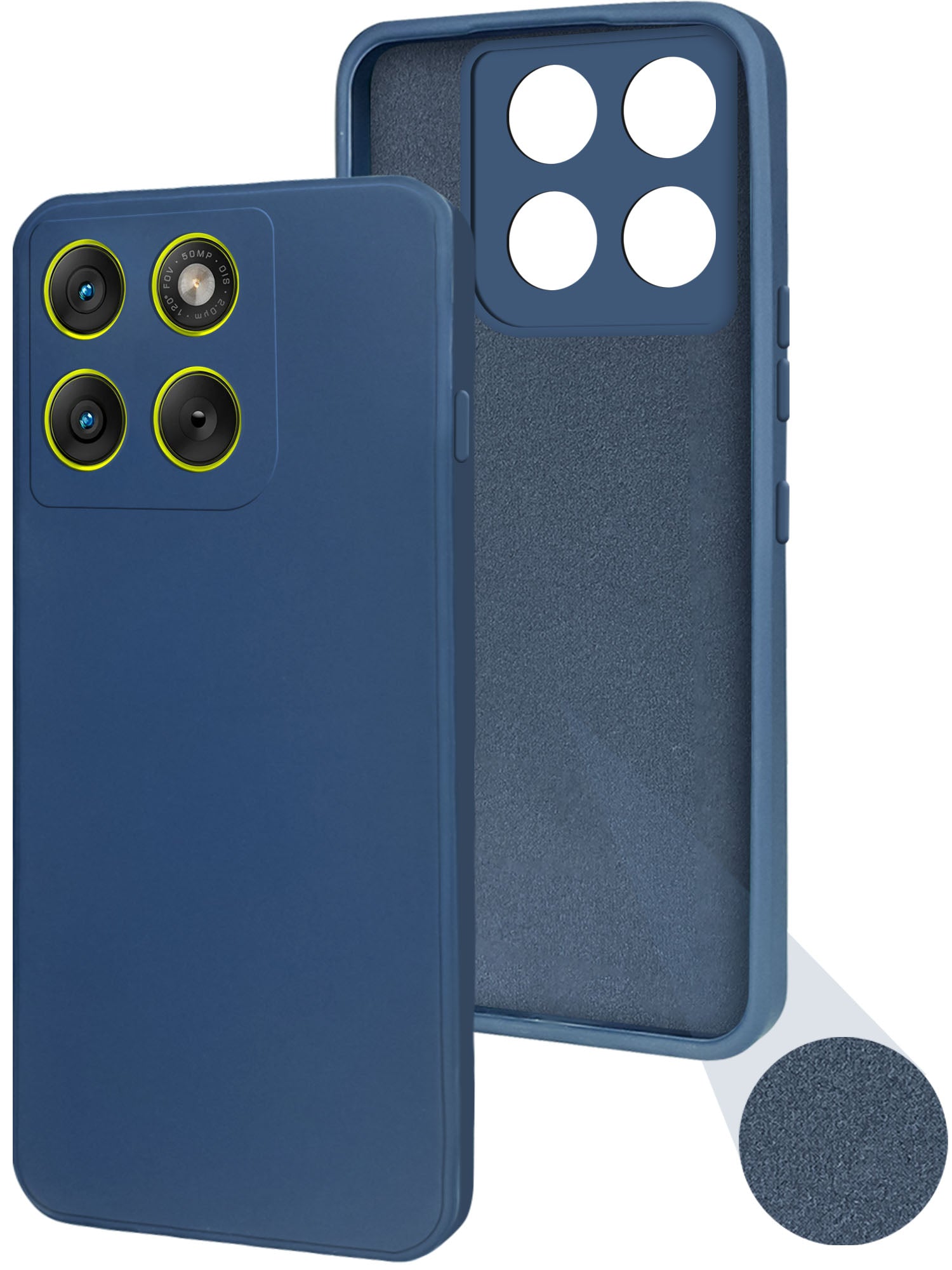 For Motorola Moto Edge 70 Back Cover Case (Matte Finish Silicone with Inside Fiber cloth)