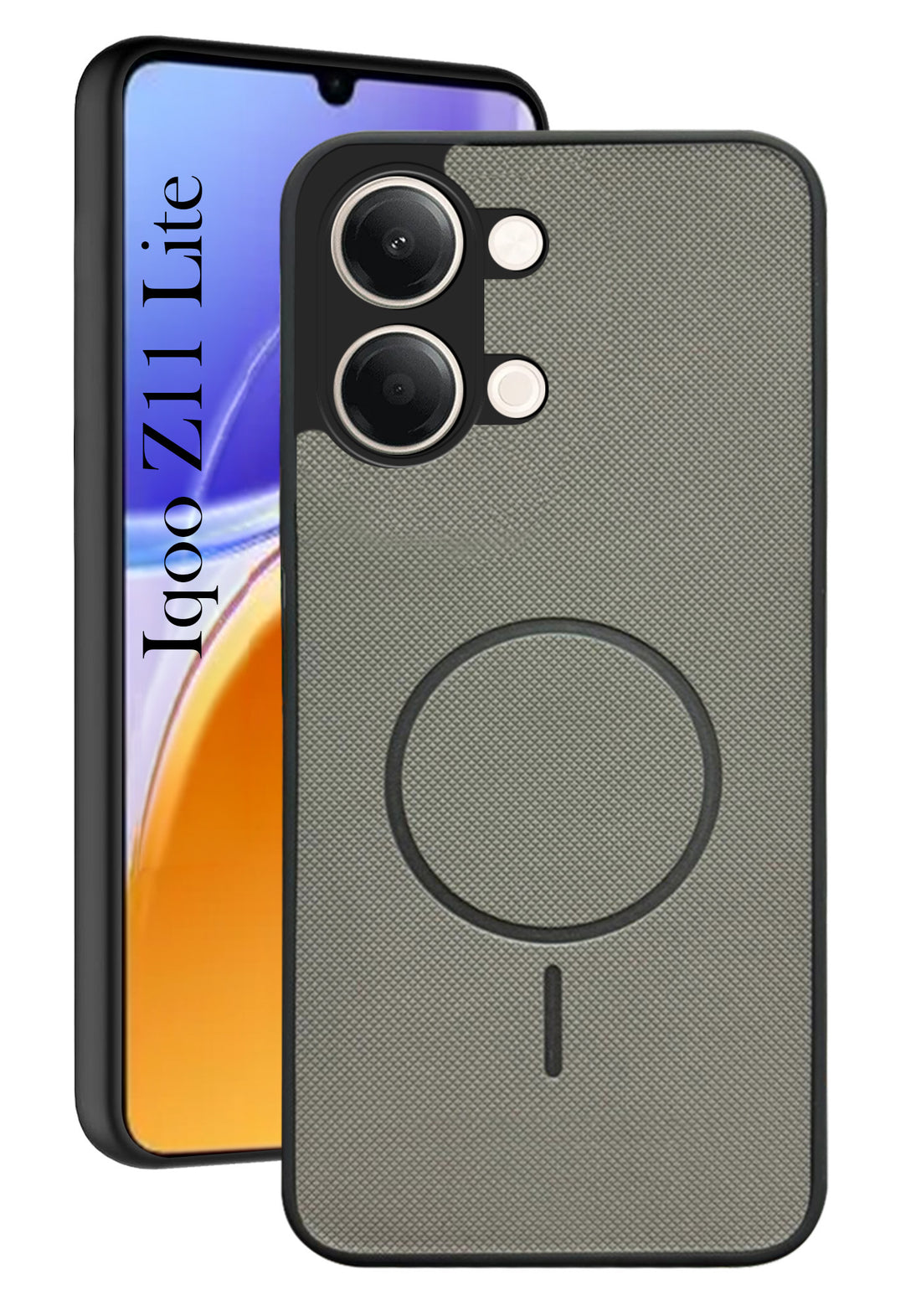 For Vivo iQOO Z11 Lite Back Cover Case PU Leather (Texture Grip Design | Professional Minimalist | Camera Protection | Soft and Flexible)