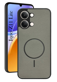 For Vivo iQOO Z11 Lite Back Cover Case PU Leather (Texture Grip Design | Professional Minimalist | Camera Protection | Soft and Flexible)