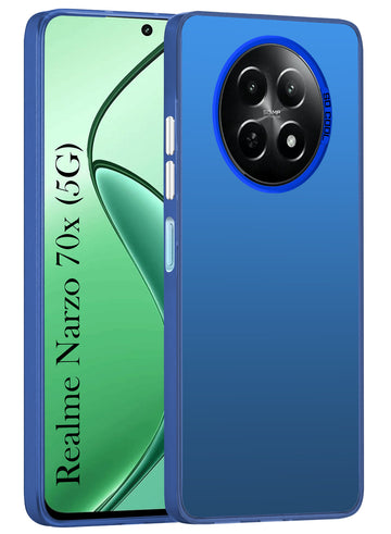 For Realme Narzo 70x 5G Hard Back Cover Case (Velvet Touch | Professional Glossy Finish | Camera Protection Bump)