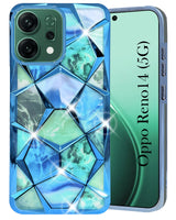 For Oppo Reno14 5G | Oppo Reno 14 5G Back Cover Case Compatible With ( Dual Design Glitter Sparkle and Detachable Diamond Print Case | Soft and Flexible)