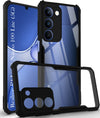 For Realme P4 Lite 5G | Realme Narzo 100 Lite 5G Back Cover Case Hybrid (Shockproof with Polycarbonate Clear Panel | Professional Black)