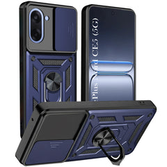 For Oneplus Nord CE 5 Back Cover Case (Sliding Shutter Camera Protection | Polycarbonate |Ring Holder Kickstand)