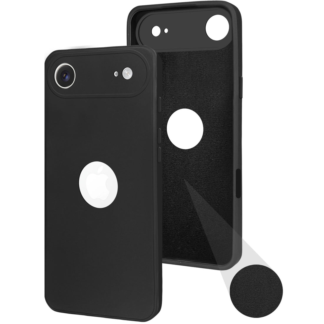 For Apple iPhone 17 Air Back Cover Case (Matte Finish Silicone with Inside Fiber cloth)