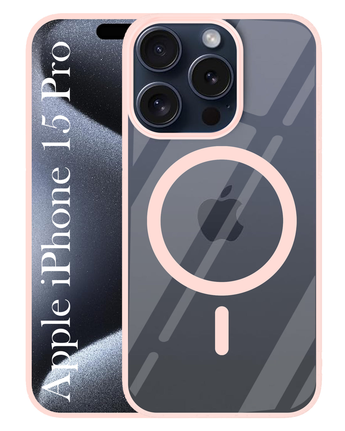 For Apple iPhone 15 Pro Back Cover Case (MagSafe Compatible Wireless Charging | Hybrid Camera Bump Protection | Shockproof Polycarbonate Material)