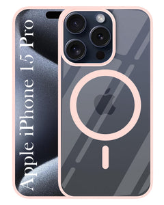 For Apple iPhone 15 Pro Back Cover Case (MagSafe Compatible Wireless Charging | Hybrid Camera Bump Protection | Shockproof Polycarbonate Material)