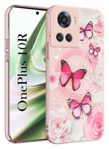 For OnePlus 10R Back Cover Case (Cute Floral Design | Flower Print for Girls | MagSafe Compatible Wireless Charging)