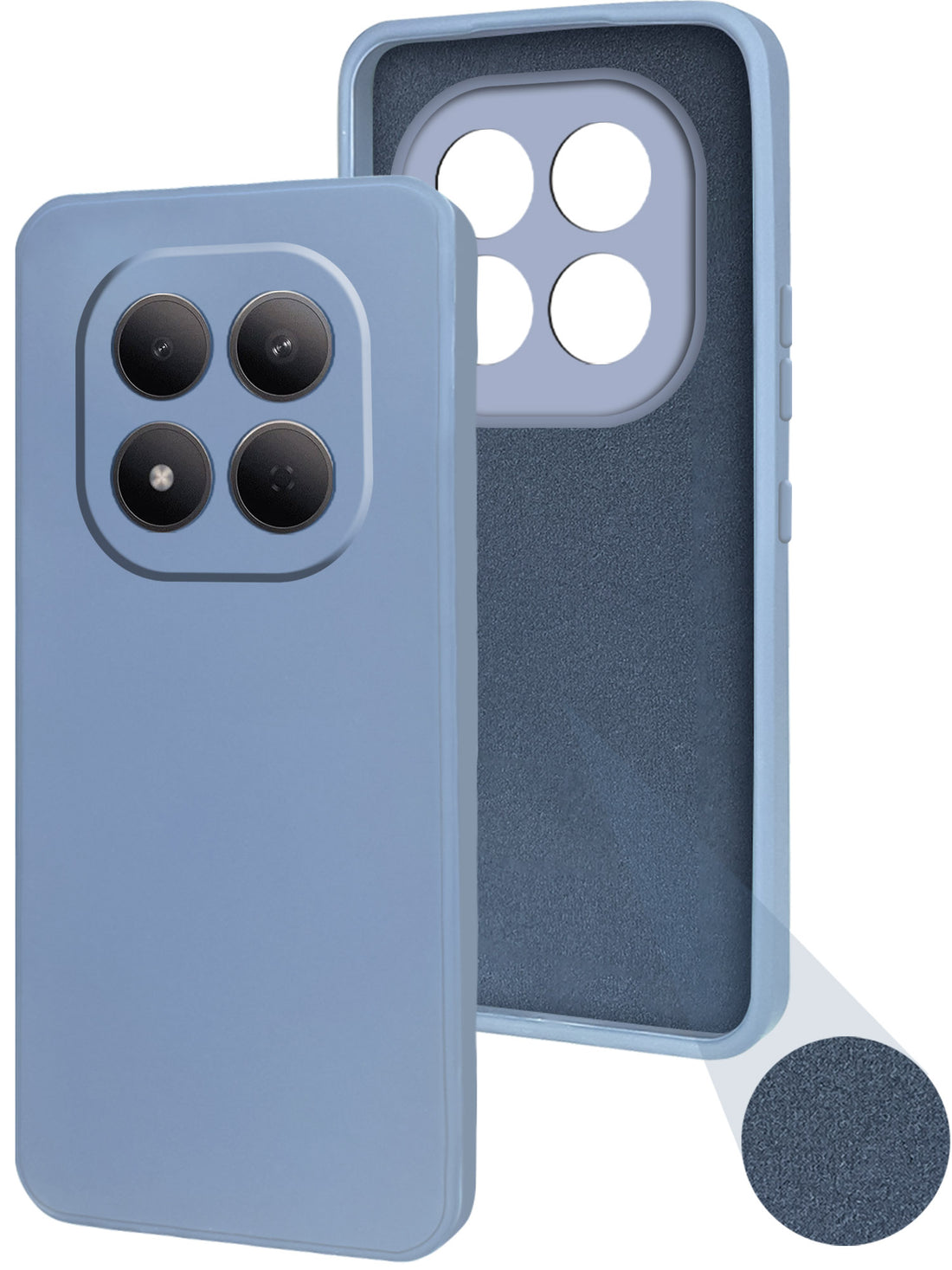 For Xiaomi Redmi Note 15 Pro 5G Back Cover Case (Matte Finish Silicone with Inside Fiber cloth)