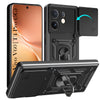 For Vivo V60 | Vivo T4 Pro Back Cover Case (Sliding Shutter Camera Protection | Polycarbonate |Ring Holder Kickstand)