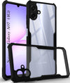 For Samsung Galaxy A07 4G Back Cover Case Hybrid (Shockproof with Polycarbonate Clear Panel | Professional Black)