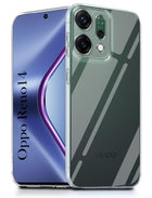 For Oppo Reno14 5G Back Cover | Oppo Reno 14 5G ( Silicone Clear Shockproof Case with Camera Protection | Soft and Flexible | Transparent)