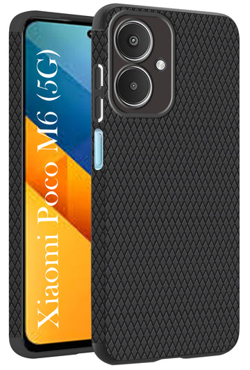 For Poco M6 5G Back Cover Case (Liquid Silicone | Side Grip | Camera Protection)