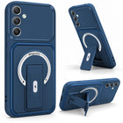 For Samsung Galaxy A34 5G Back Case Cover Metallic (Hybrid Armor Kickstand | MagSafe Compatible | Camera Protection Shockproof)