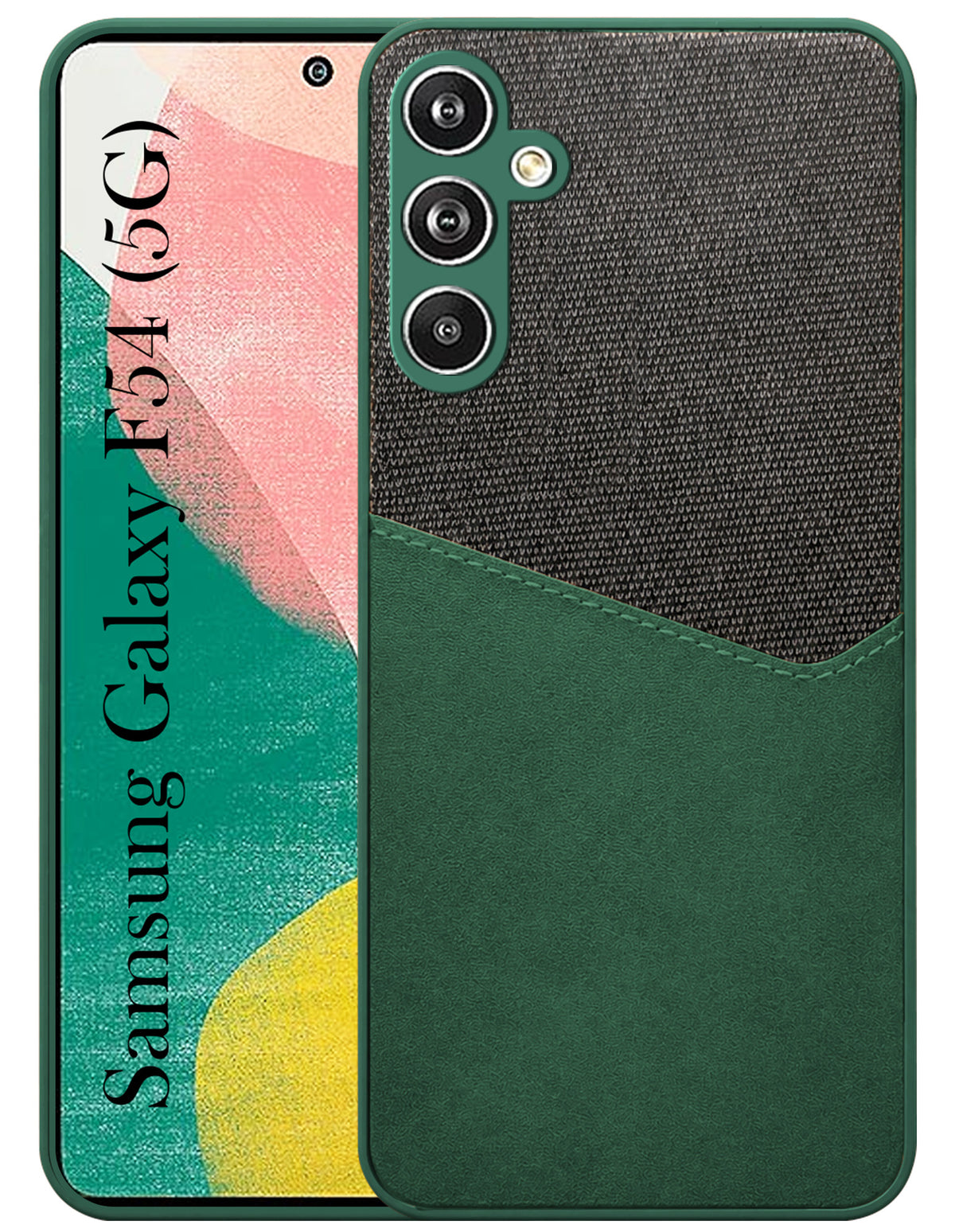 For Samsung Galaxy F54 5G Back Cover Case  (Dual PU Leather Stitch | Professional Minimalist | Soft and Flexible)