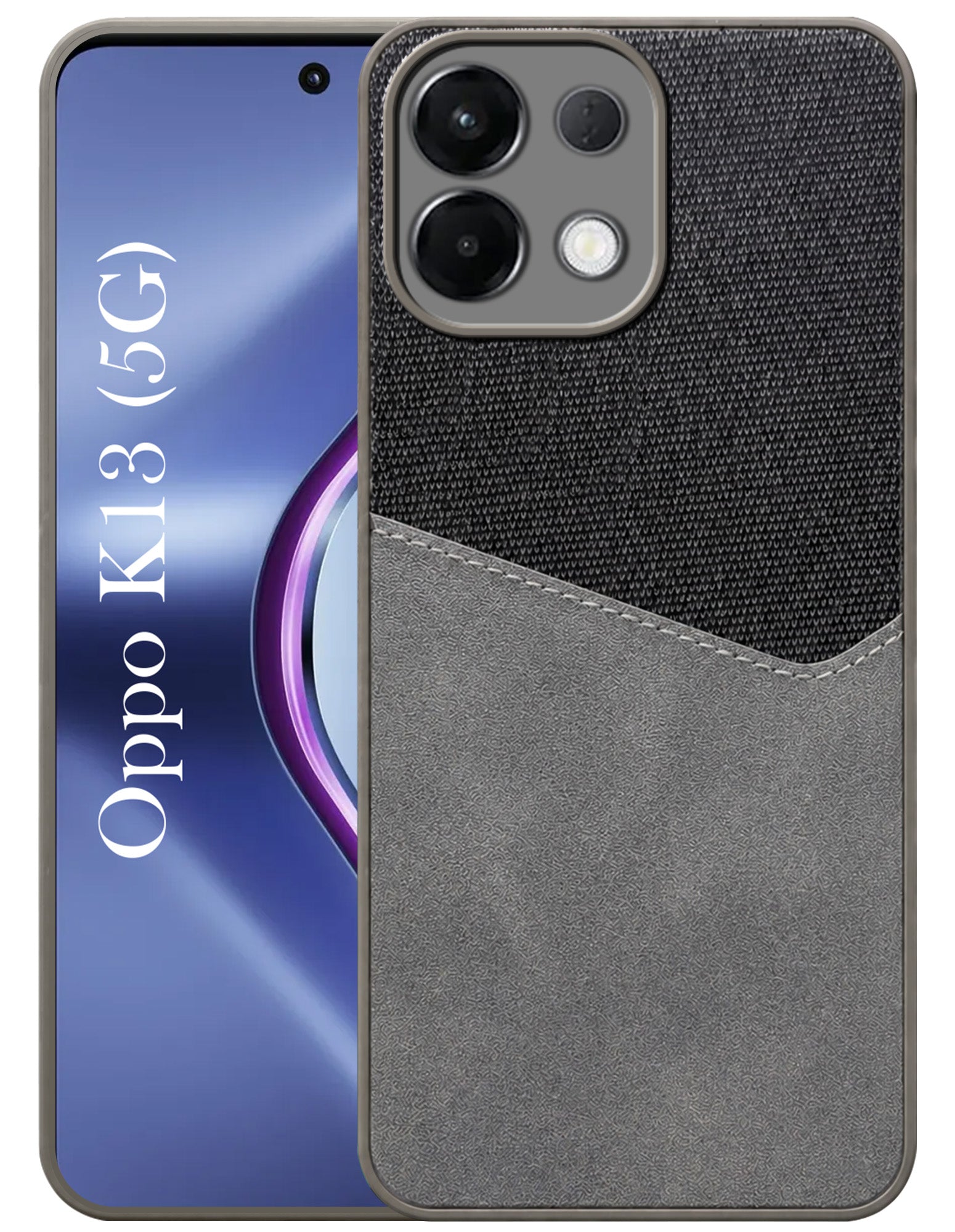 For Oppo K13 Back Cover Case (Dual PU Leather Stitch | Professional Minimalist | Soft and Flexible)