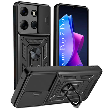 For Tecno Pop 7 Pro Back Cover Case (Hybrid Dual Armor Polycarbonate)