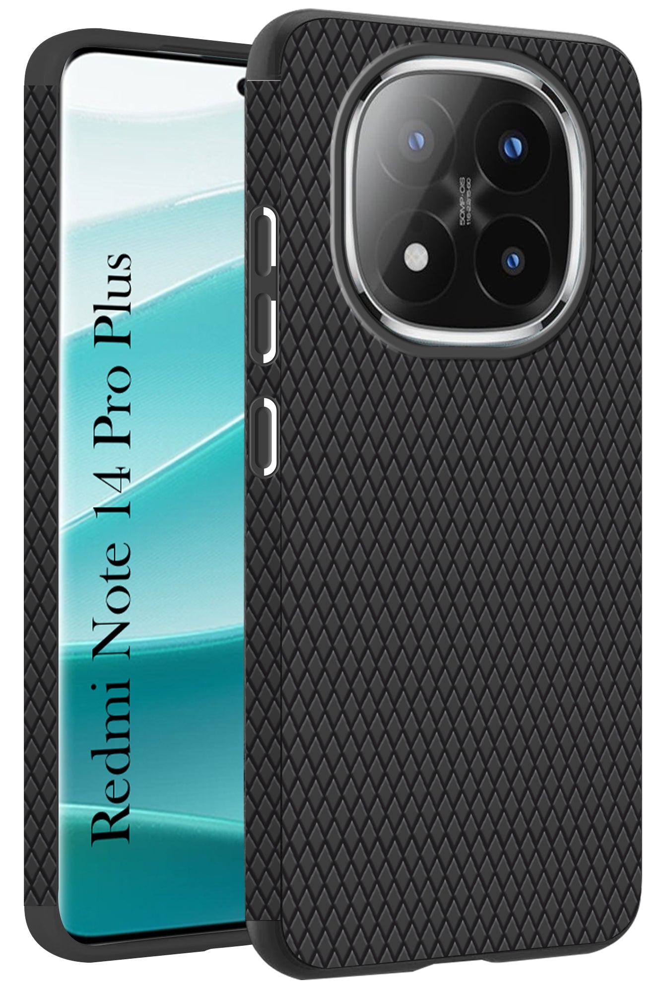 For Redmi Note 14 Pro Plus Back Cover Case  (Liquid Silicone | Side Grip | Camera Protection)