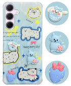 For Samsung Galaxy A35 5G Back Cover Case (3D Cute Cartoons | Hard Back Side Soft | Matte Premium Finish | HD Printing)