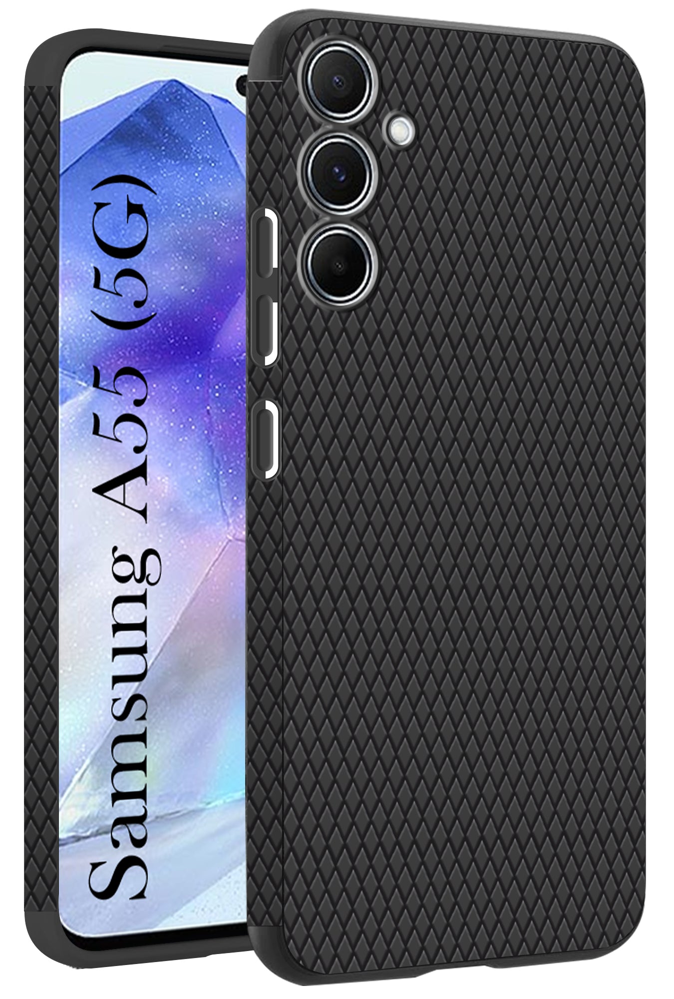 For Samsung Galaxy A55 5G Back Cover Case (Liquid Silicone | Side Grip | Camera Protection)