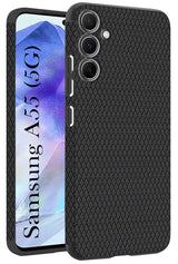 For Samsung Galaxy A55 5G Back Cover Case (Liquid Silicone | Side Grip | Camera Protection)