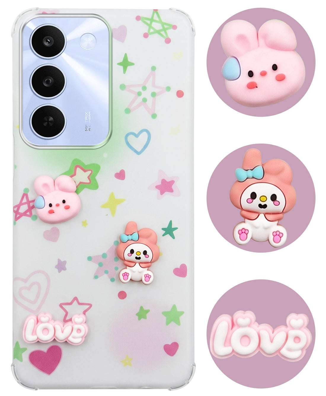 For Realme C83 5G Back Cover Case (3D Cute Cartoons | Hard Back Side Soft | Matte Premium Finish | HD Printing)