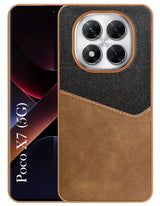 For Xiaomi Poco X7 Back Cover Case (Dual PU Leather Stitch | Professional Minimalist | Soft and Flexible)