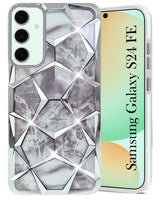 For Samsung Galaxy S24 FE Back Cover Case (Dual Design Glitter Sparkle and Detachable Diamond Print Case | Soft and Flexible)