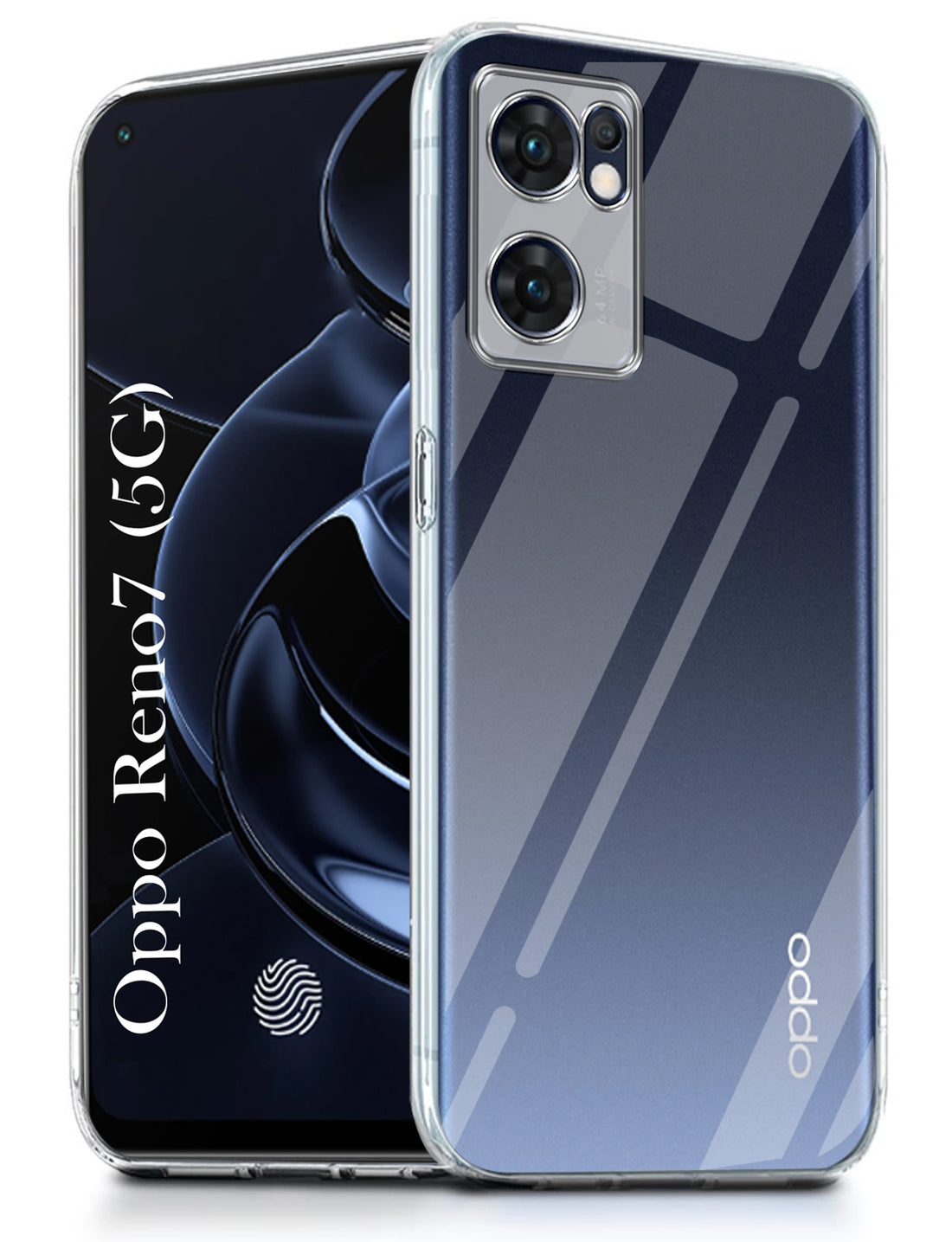 For Oppo Reno7 5G | Reno 7 5G Back Cover (Silicone Clear Shockproof Case with Camera Protection | Soft and Flexible | Transparent)