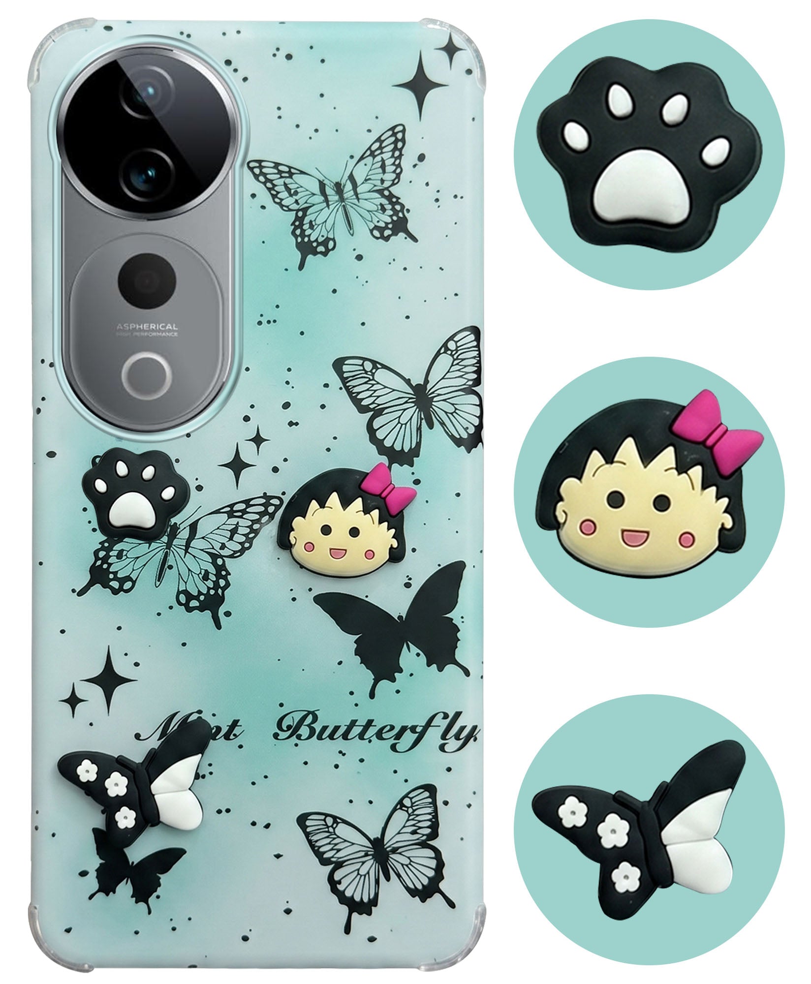 For Vivo T3 Ultra Back Cover Case (3D Cute Cartoons | Hard Back Side Soft | Matte Premium Finish | HD Printing)