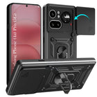 For Nothing Phone 4A Pro 5G Back Cover Case Hybrid Armor (Sliding Shutter Camera Protection | Polycarbonate |Ring Holder Kickstand)