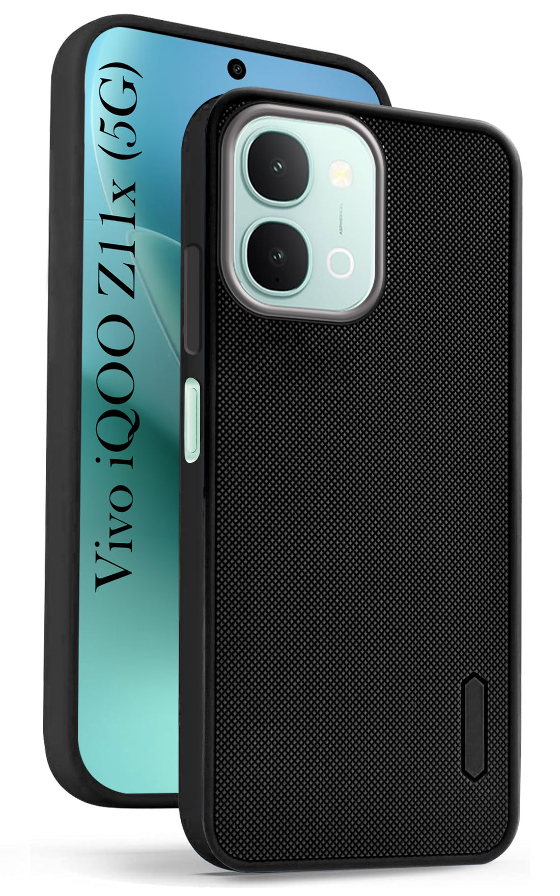 For Vivo iQOO Z11x 5G Back Cover Case Rubberised (Textured Grip Design | Micro-Fiber Cloth Inside | Slim and Light Weight | Soft Touch and Feel)
